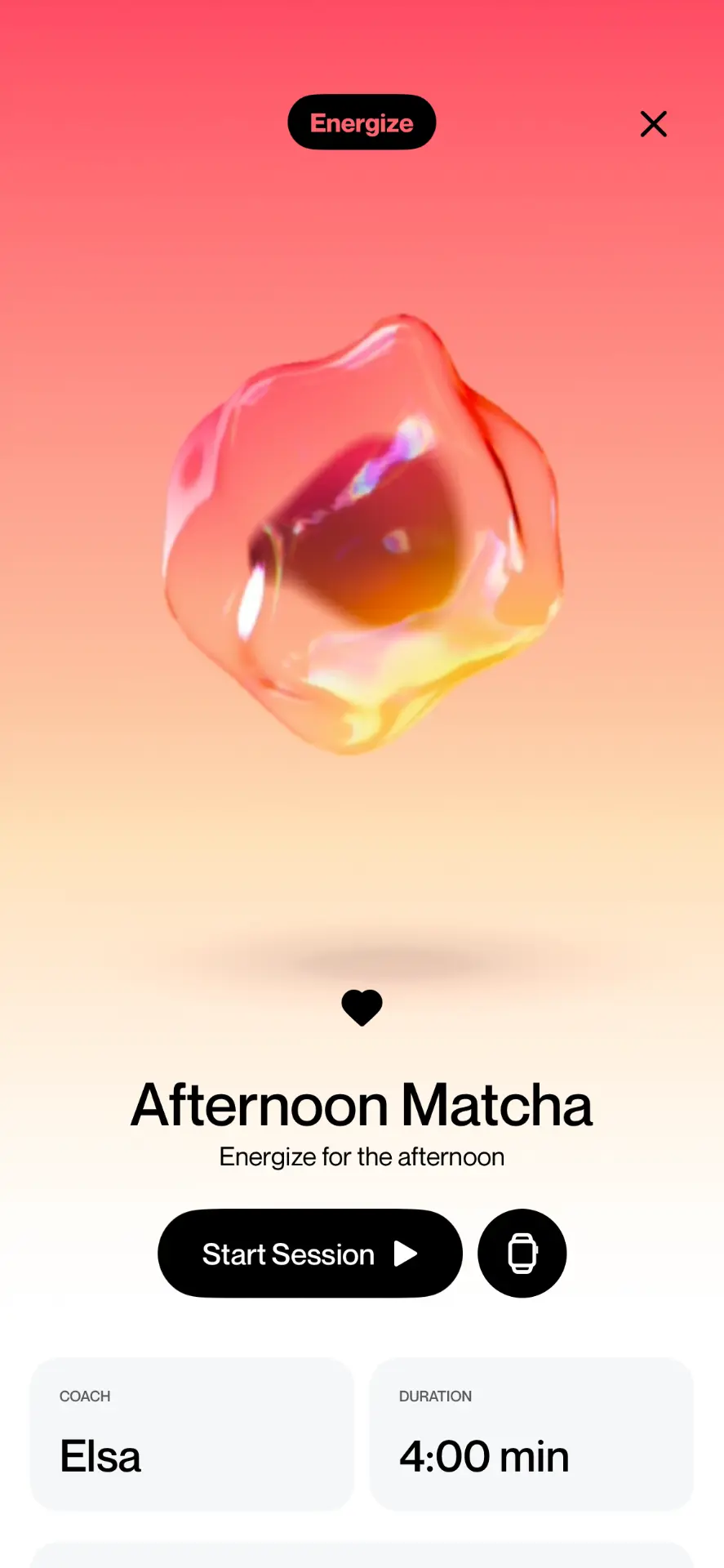 Afternoon Matcha session in the Regulate app
